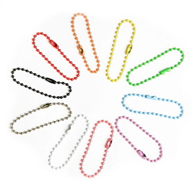 키링 열쇠고리 부자재 재료 컬러 군번줄 고리 10color, 화이트