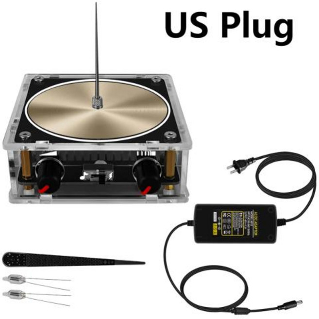 뮤지컬 테슬라 코일 호환 스피커용 음악 블루투스 전기 발생기 터치 가능한 인공 스파크 과학 교육 실험, 1)US