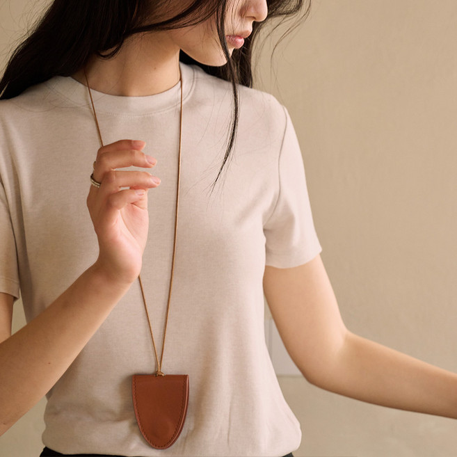 스토리원 WM-SSWT041 여성 모달 실크 스탠다드 반팔 티셔츠