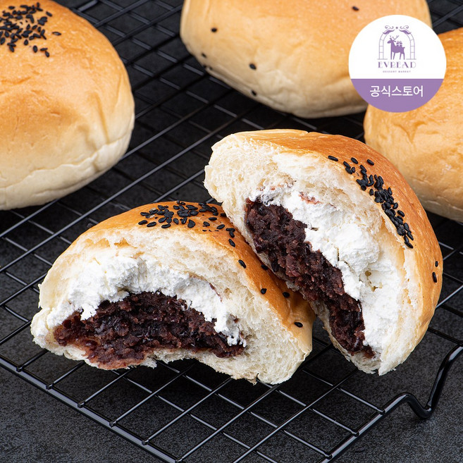 이브레드 프리미엄 천연효모발효 앙빵 550g 단팥크림빵, 5개, 110g