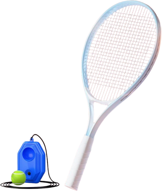 성인입문자용 테니스라켓 헤드테니스라켓 1그립 라켓 + 케이스1P+테니스 1P 세트, 1세트, 청색