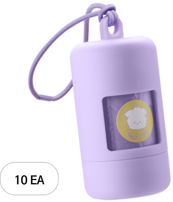 네오핏 강아지 레츠고 배변봉투 풉백 15p + 케이스 세트, 퍼플, 15개입, 10세트