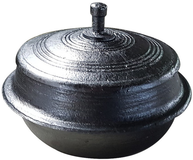 야철대장 국산 전통방식 길들인 인덕션겸용 무쇠 가마솥 1인용, 1개, 블랙, 14cm