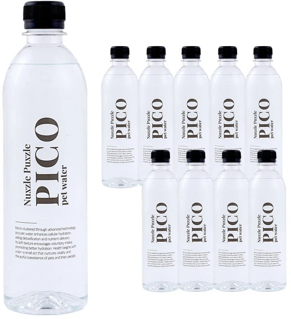 피코펫워터 강아지 고양이 요로 결석 신장질환 예방 물 음수량 늘리기 10병, 10개, 500ml - 쿠팡