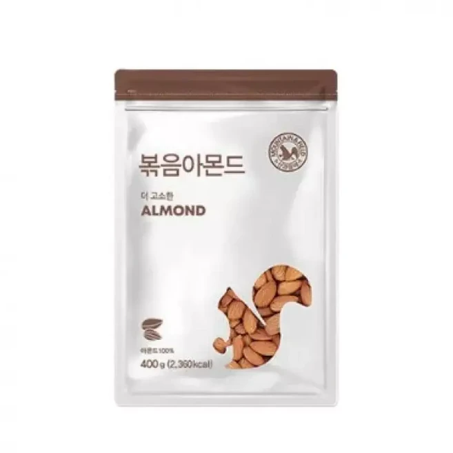 산과들에 신선한 견과 볶음 아몬드 400g 2개, 1세트