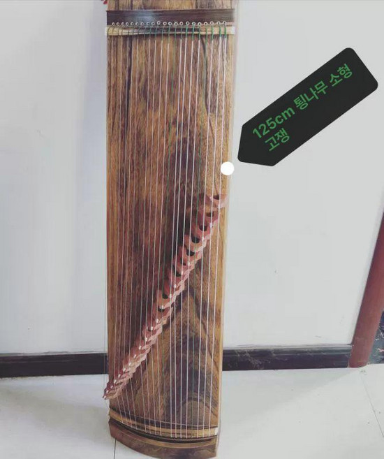 입문용 가야금 취미용 악기 나무 휴대용 전통 고급 초보자 미니 교육용 거문고 대금, 1개, 125 불량 오동나무 풀 액세서리 세트