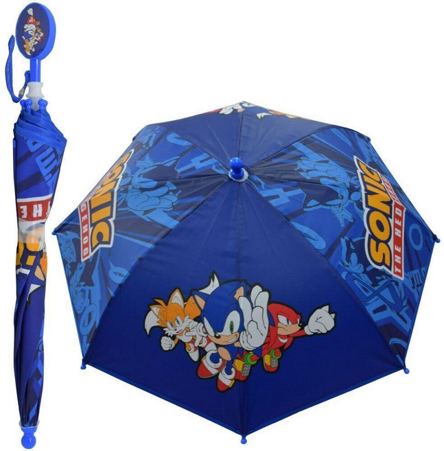 Sonic the Headgehog 작은 우산 클램쉘 핸들 블루