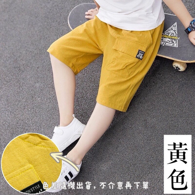 萱寶媽咪baby童裝館 現貨韓版兒童夏季工裝短褲男童休閒五分褲中大童短褲工裝褲子速乾短褲男童工裝五分休閒短褲寬鬆五分褲兒童素色五分褲多色工裝短褲