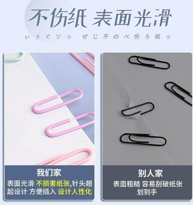 2500枚 莫蘭迪色 馬卡龍 迴形針, 1個, 優選材料 馬卡龍防銹 袋裝收納更方便,不傷紙張30現一天