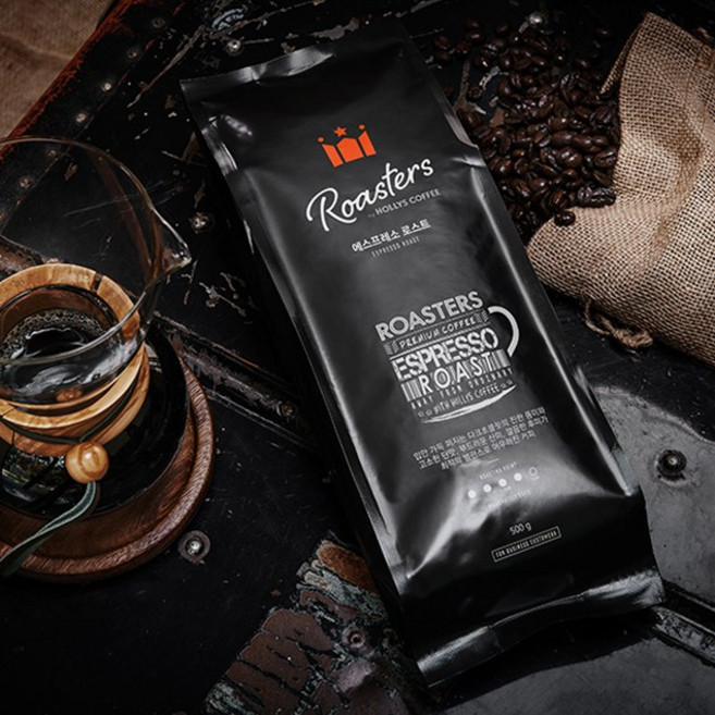 할리스 에스프레소 로스트 블렌드 원두, 홀빈(분쇄안함), 500g, 2개