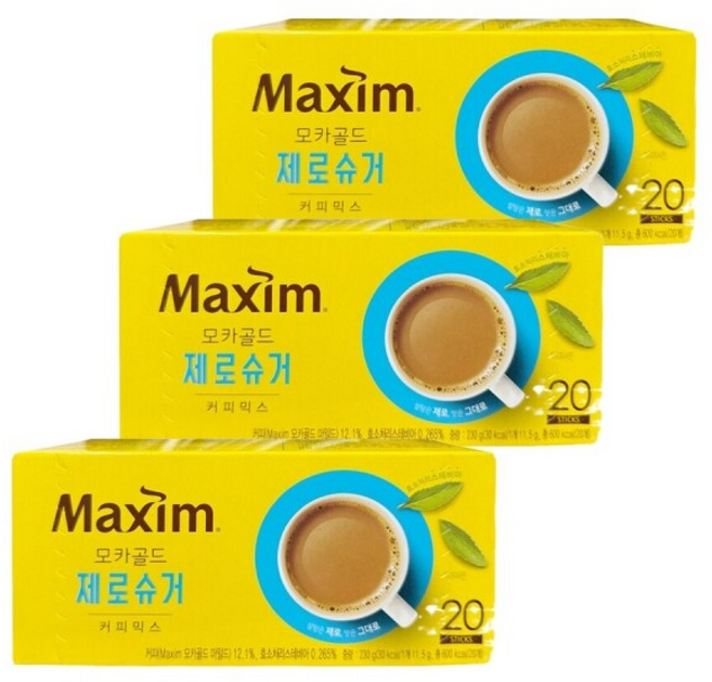 맥심 모카골드 제로슈거 커피믹스 (총 ), 11g, 1개, 60개입
