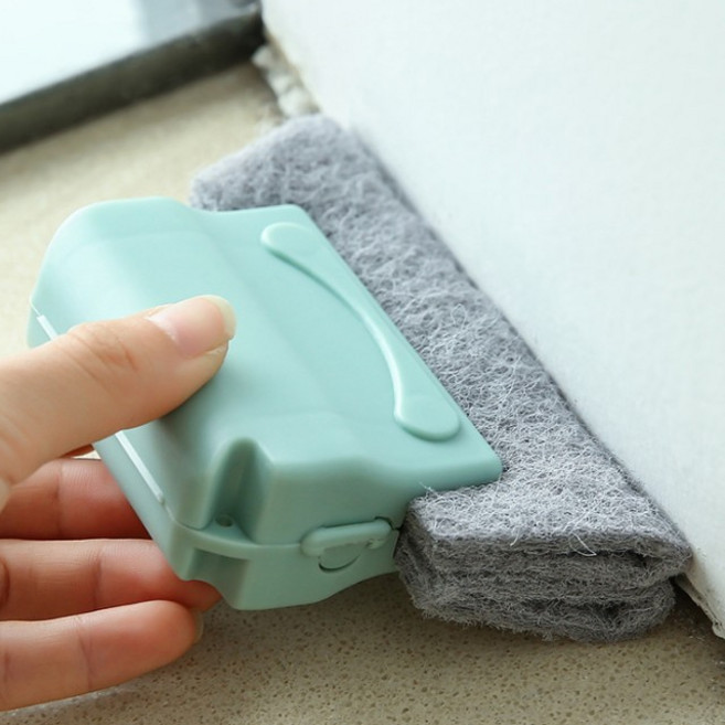 1+1창틀청소 베란다 도구 부직포 핸드 스펀지 브러쉬 틈새 다용도 구석, 베이지계열, 그레이계열