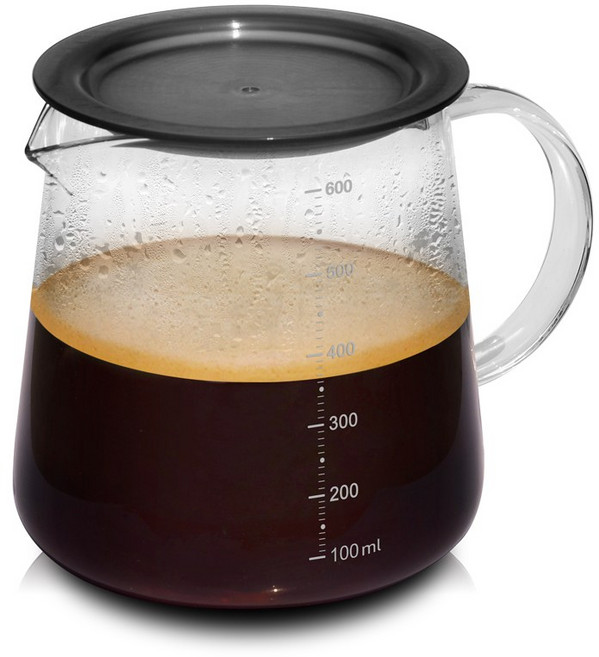 DRIVER Moka 耐熱玻璃壺 600ml 透明, 1個