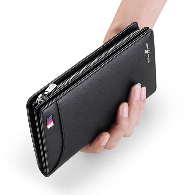 WilliamPOLO 윌리엄폴로 명품 소가죽 클러치 남성장지갑 비즈니스