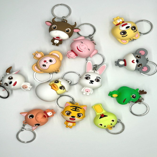 신박한 선물 귀여운 십이지신 캐릭터 키링, 용, 1개