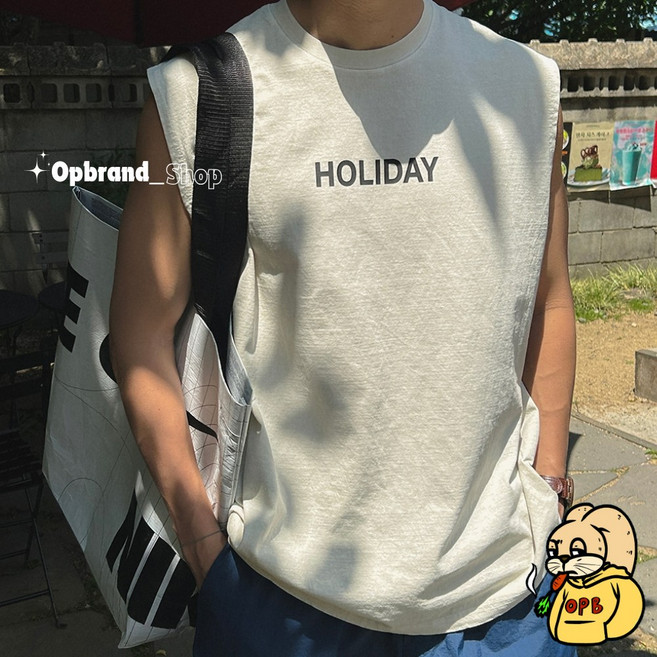 【OPB】 HOLIDAY 寬肩背心 純棉無袖上衣