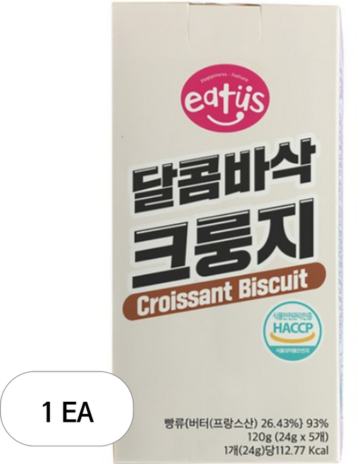 이더스 달콤바삭 크룽지 과자 5p, 120g, 1개