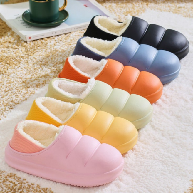 구르미유 겨울 실내화 방한 사무실 털 슬리퍼