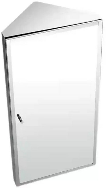 욕실 수건함 코너 수건장 수납 선반장 캐비닛 수납 침실 좁은 캐비넷 30x60x21 왼쪽 거울문, 07. 좌측-두꺼운브러시거울(30x60x21), 1개