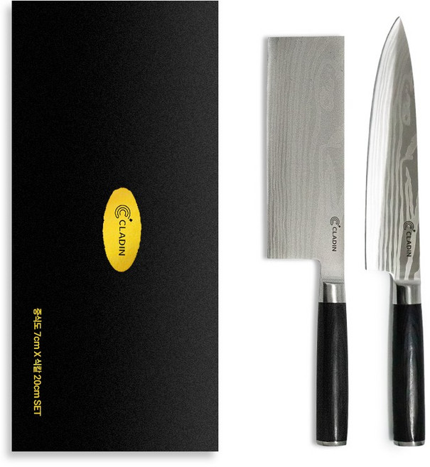 이연복의 클래딘 시그니처 식도 20cm&중식도 7cm 2종 세트, 다용도 식도 20cm + 중식도 7cm, 1세트