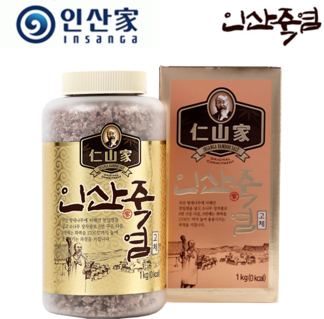 (주)인산가 정품 9회 자죽염 1kg고체 + 금흑 무설탕캔디(10개) 사은품 제공, 1kg, 1박스