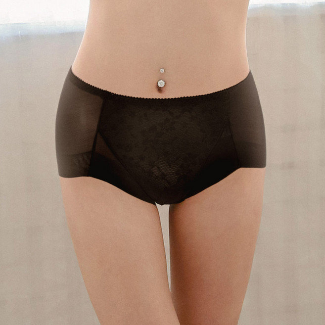 에뜨랑제 PT1103 플라워 자카드 맥시 햄라인팬티