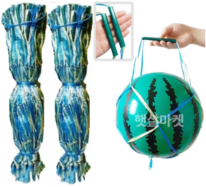 햇살마켓 수박끈, 3. 중형 (손잡이O), 100개