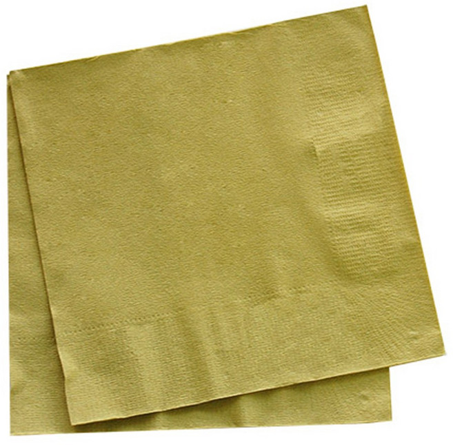 파리스 파티용 일회용 단색 종이 냅킨, 1개, 60개입, 골드