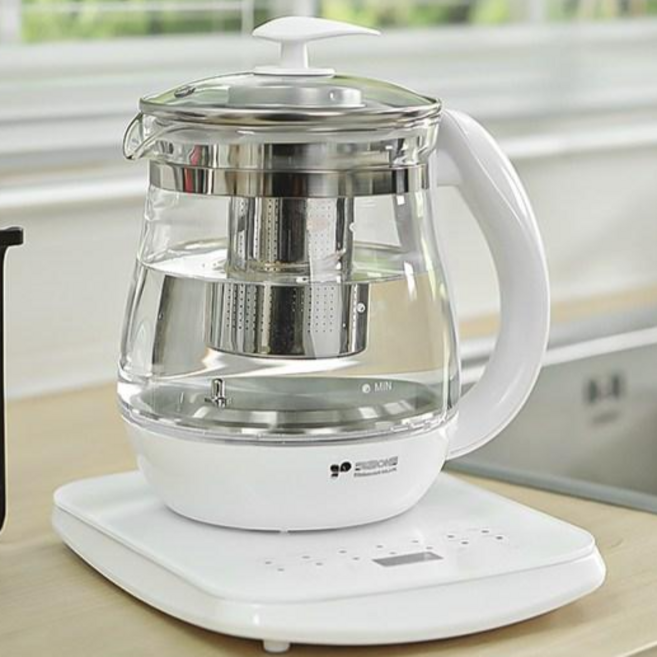 [올인원포트]키친아트 멀티 티포트 분유포트 1.7L 차탕기 약탕기 계란찜기 포함, KIA-EK15(다다화이트)