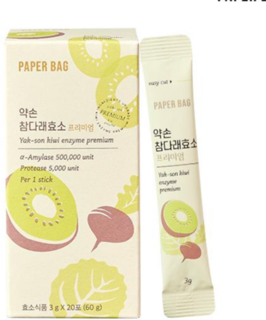 페이퍼백 약손 참다래 효소 프리미엄 1박스(20포), 20개, 3g