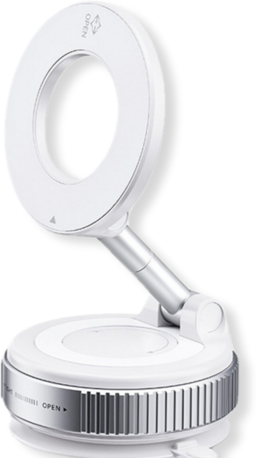 리보닉 2in1 맥세이프 거치대 차량용 탁상용 휴대용 그립톡, 1개, 화이트