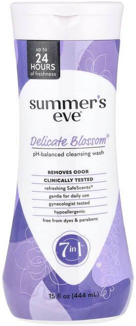 Summer's Eve 7 in 1™ pH 균형 클렌징 워시 Delicate 블러섬® 444ml(15fl oz), SummersEve7in1pH균형클렌징워시Delicat, 1개, 444ml