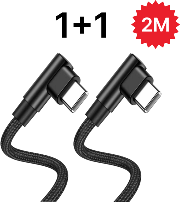 8위 - 노바엑스 ㄱ자 c타입 CtoC PD60W 100W 고속 초고속 충전 케이블, 블랙+블랙 USB타입, 1세트,
