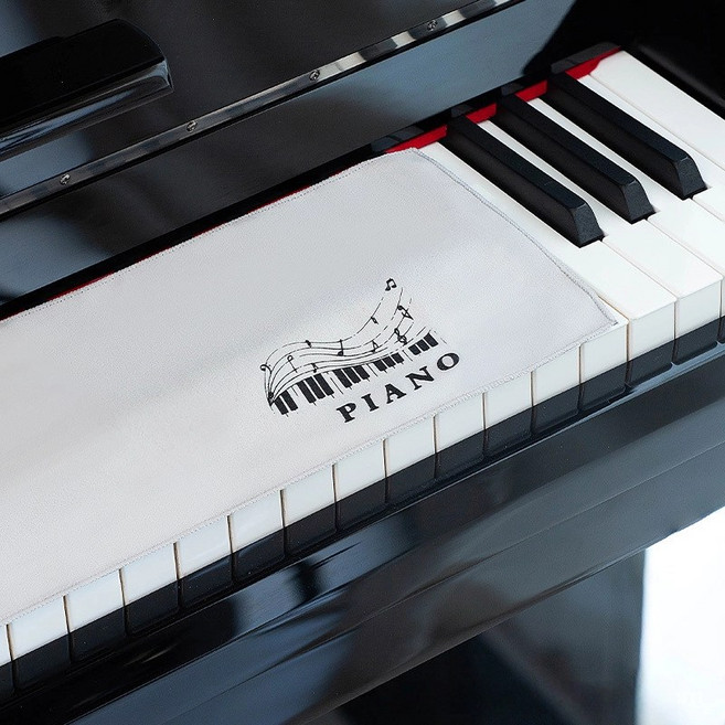 RainbowMusica 극세사 피아노 건반 덮개 먼지방지 커버, 그레이, 1개