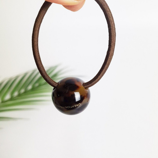 시크몽 프랑스핀 호피 큐브사각 왕방울볼 심플 머리끈 헤어끈