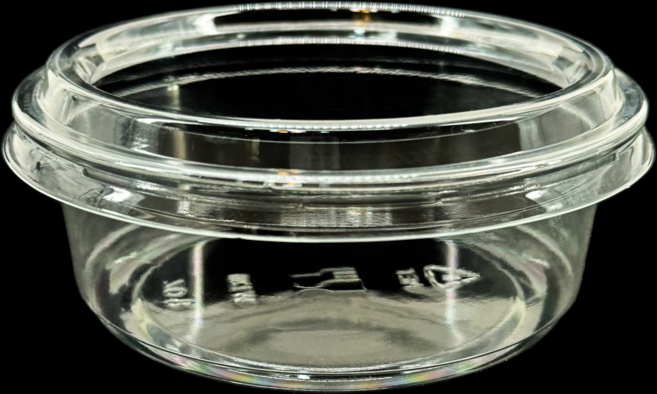 정담 낮은 원형 보틀케이크 용기 240ml PET, 50개, 투명