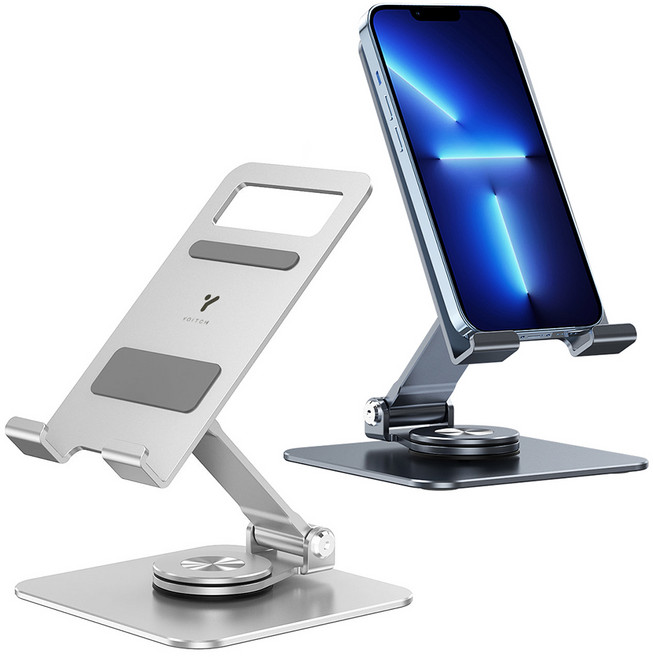 랩킷 D1 각도조절 휴대용 탁상용 핸드폰 태블릿 거치대, 그레이, 1개