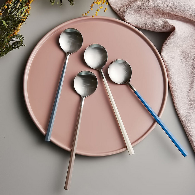 라씨에뜨 이브로 수저세트 4color 택1, 1세트, 마일드블루