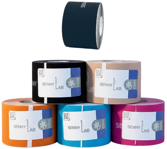 세니랩 쿨 스포츠테이프 언컷 5cm x 5m (5color), 블랙, 1개