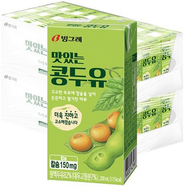 빙그레 맛있는 콩두유 200ml 24개입 2개, 48개