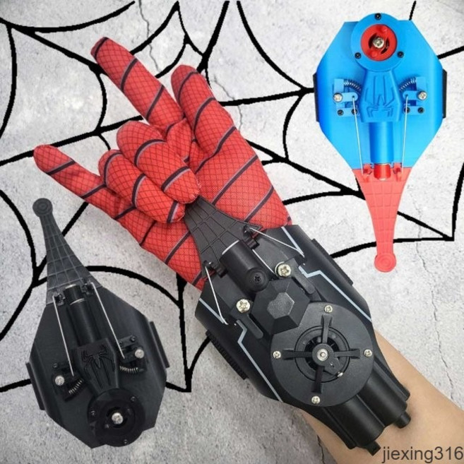 스파이더맨 웹슈터 자석 거미줄 발사기 코스프레 장난감, 블랙, B. (수동)오리지널 웹슈터