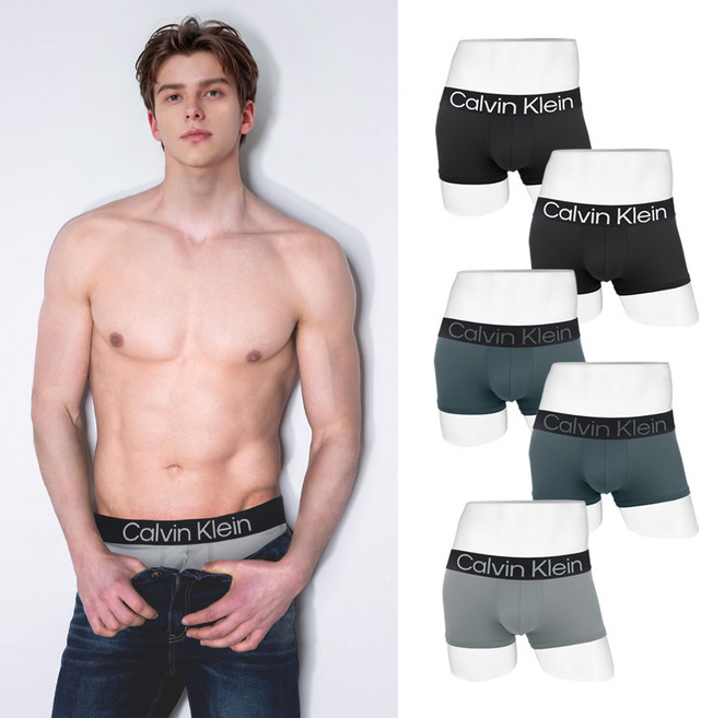 캘빈클라인 언더웨어 남성 팬티 드로즈 사각 5장 세트 NP2716O