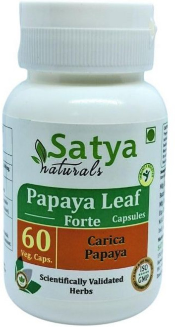 파파야 잎 포르테 500mg 식물성 남성과 여성 추출물 아유르베다 /제 101 미국내수, 60 Count (Pack of 1)
