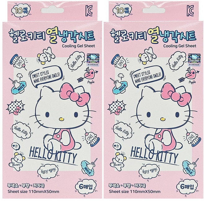헬로키티 열냉각시트, 2개, 6매입