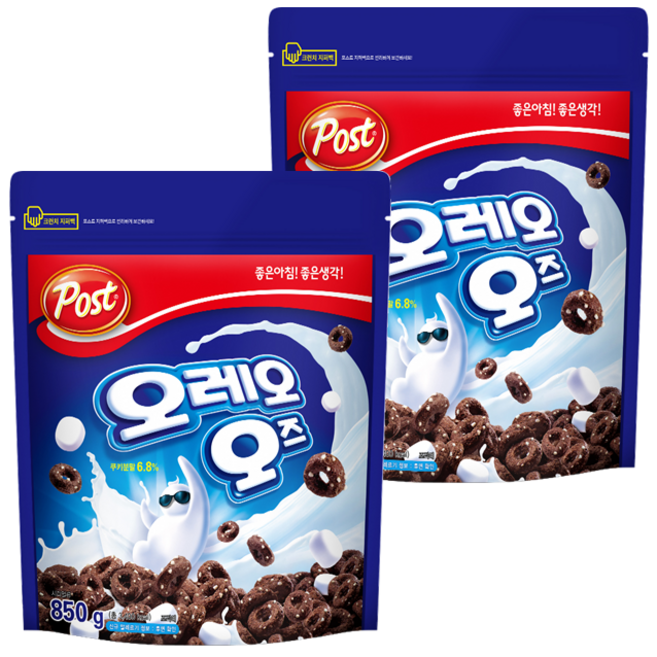 포스트 오레오오즈 850g x 2 대용량 시리얼, 2개