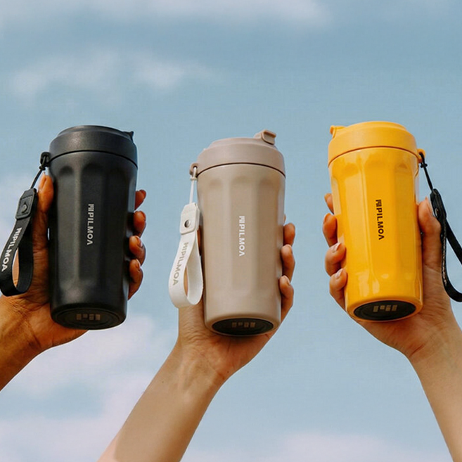 필모아 스파우트 텀블러 티타늄 세라믹, 1개, 500ml, 핑크