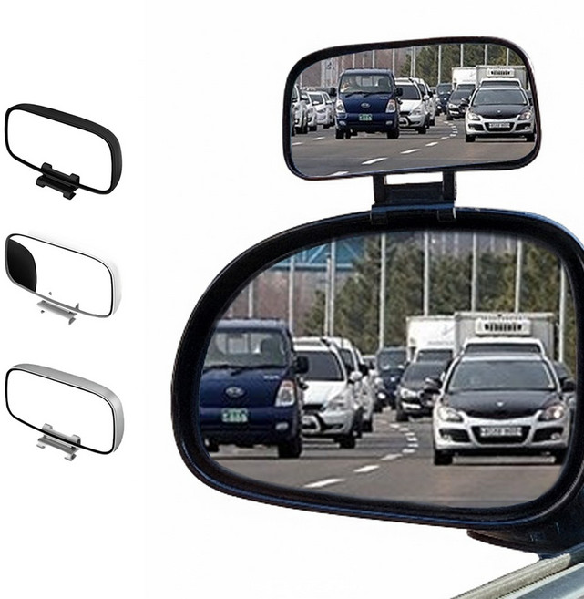 윙사이드미러 와이드 사각지대 보조미러, 1개, 블랙