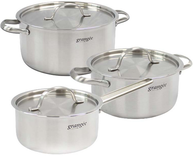 키친아트 그랑제 통3중 IH 스텐 냄비3종16+18+20, 단품, 단품