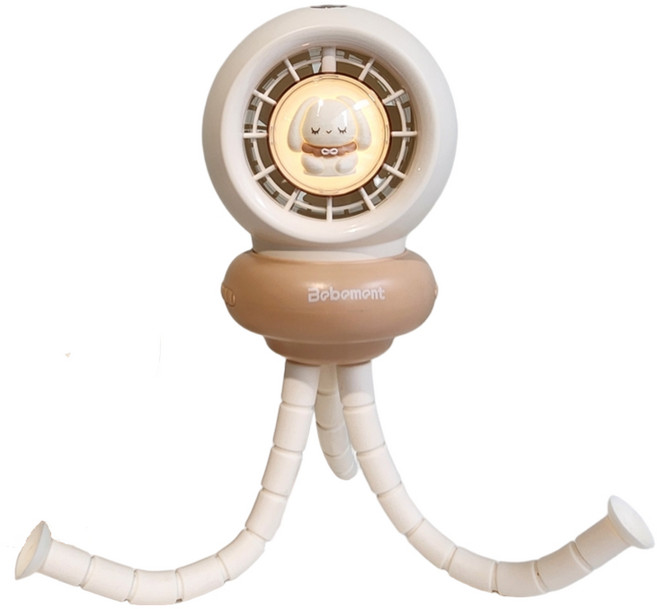베베먼트 유모차 선풍기 0세인증 자동회전 분리거치형, 1개, 토끼