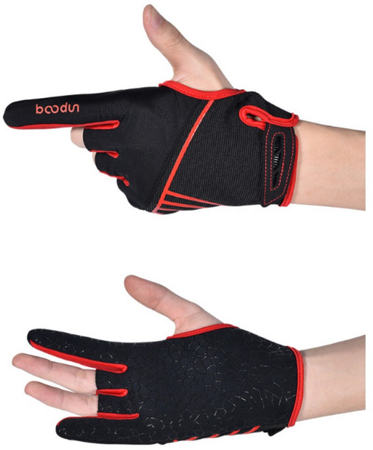 엔코슈 볼링몰 양손 볼링 장갑 장비 용품 오른손 왼손 아대 악세사리 123, 빨강, 1개